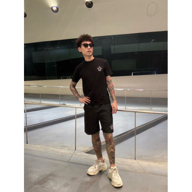 經典刺繡款上衣+短褲套裝