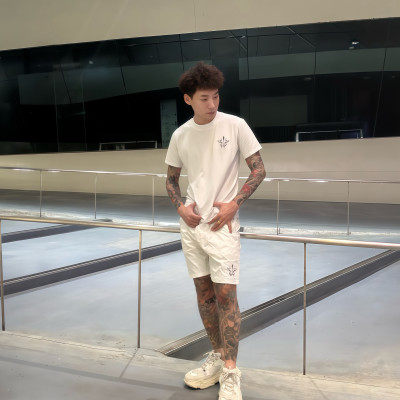 經典刺繡款上衣+短褲套裝