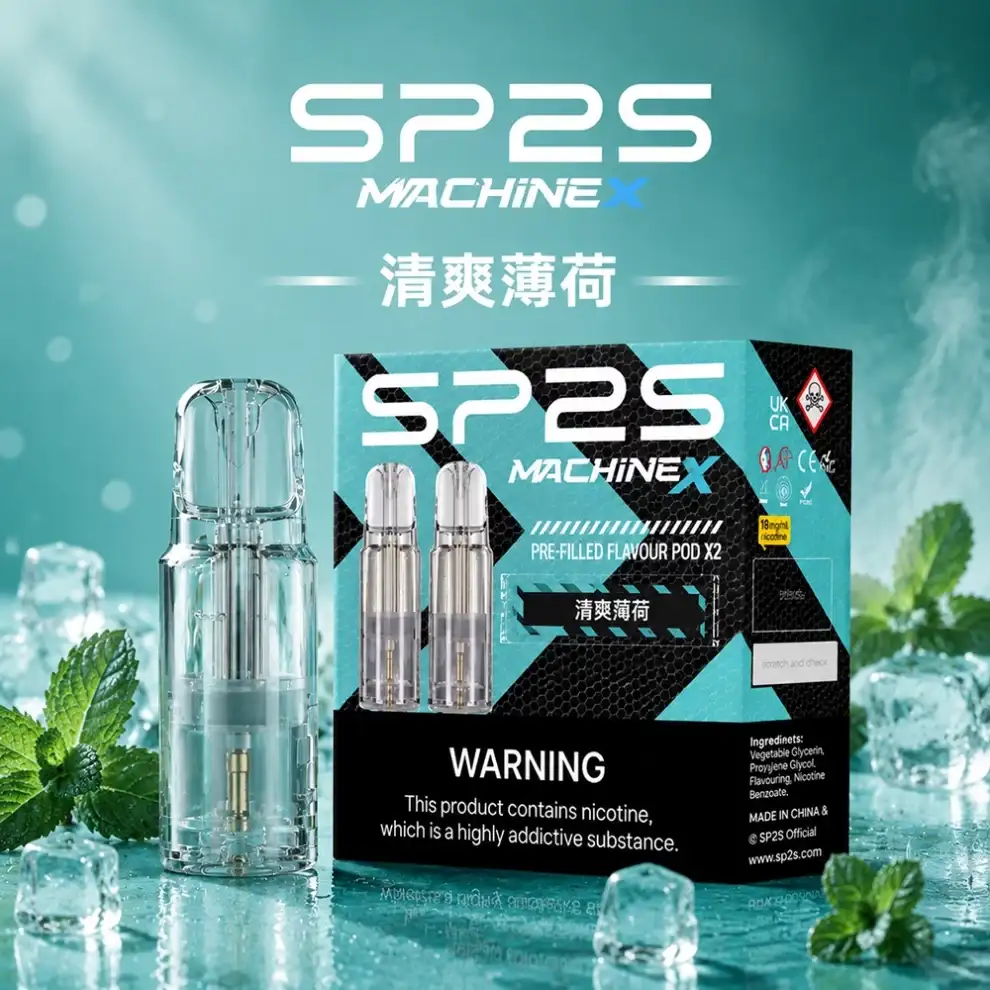 SP2S-MAX煙彈-清爽薄荷口味.webp SP2S MAX煙彈【清爽薄荷】4ml×2顆裝・適配MAX系列主機:圖片 1